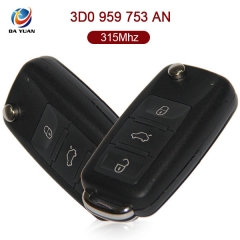 AK001034 for VW Touareg Flip Key 3 Button 315MHz 3D0 959 753 AN