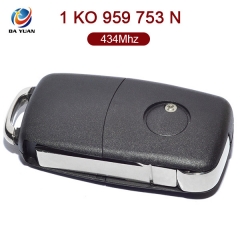 AK001057 for VW Skoda Seat FOB Flip Key 3 Button 434MHz ID48 1K0 959 753 N