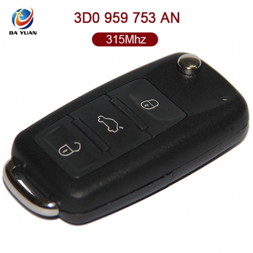 AK001034 for VW Touareg Flip Key 3 Button 315MHz 3D0 959 753 AN