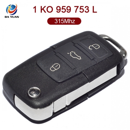 AK001058 for VW Flip Key 3 Button 315MHz ID48 1K0 959 753 L