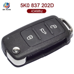 AK001066 for VW Flip Key 3 Button 434MHZ ID48 5K0 837 202 D