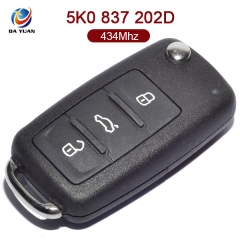 AK001066 for VW Flip Key 3 Button 434MHZ ID48 5K0 837 202 D