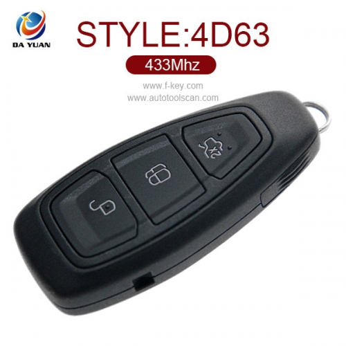 AK018042 Original for Ford Mondeo Smart Key Card 3 Button 433MHz 4D63 KR55WK48801