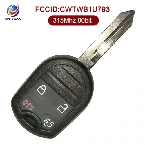 AK018021 for Ford Edge Remote Key 3+1 Button 315MHz 4D63 80Bit CWTWB1U793