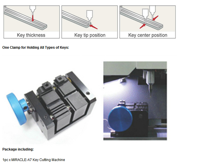 LS04004  MIRACLE-A7 Key Cutting Machine Car Key Cutter