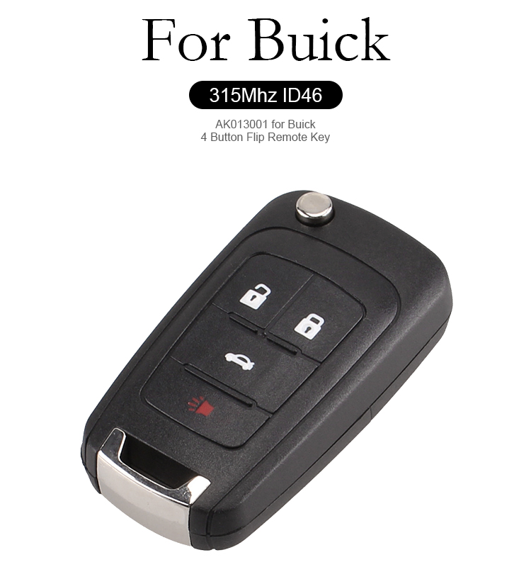 AK013001 Buick 4 Button Flip Remote Key 315MHZ ID46