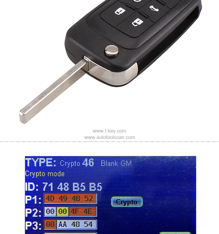 AK013005 Buick 5 Button Flip Remote Key 315MHZ