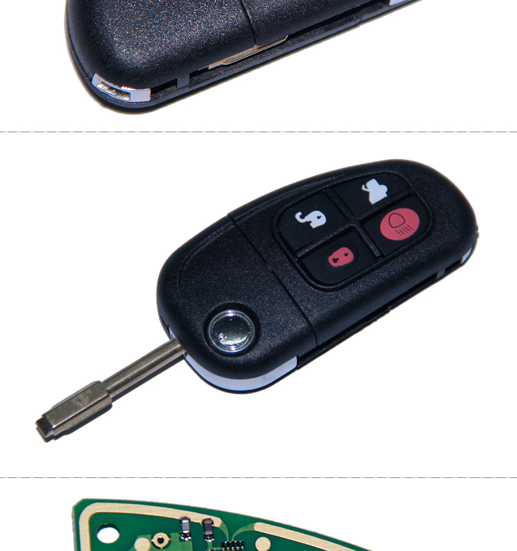 AK025007 4 button Folding remote control key 315MHZ For Jaguar