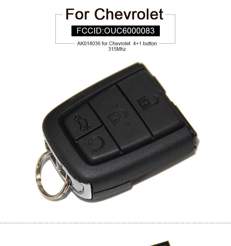 AK014036 Chevrolet  4+1 button Remote Key 315MHZ OUC6000083 