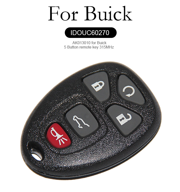 AK013010 Buick 5 Button remote key 315MHz  OUC60270