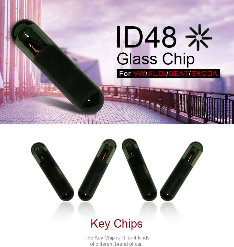 DY120303   For VW Audi Blank ID48 Glass transponder chip