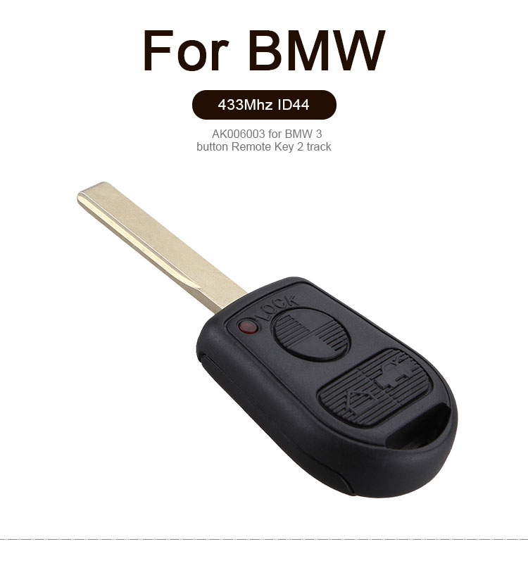 AK006003 For BMW E31 E32 E34 E36 E38 E39 E46 3 button Remote Key 315hz ID44 HU92