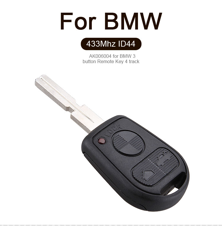 AK006004  For BMW E31 E32 E34 E36 E38 E39 E46 3 button Remote Key  434MHZ  HU58 