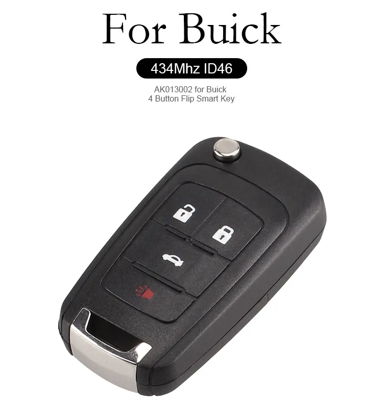 AK013002 Buick 4 Button Flip Smart Key ID46 434MHZ