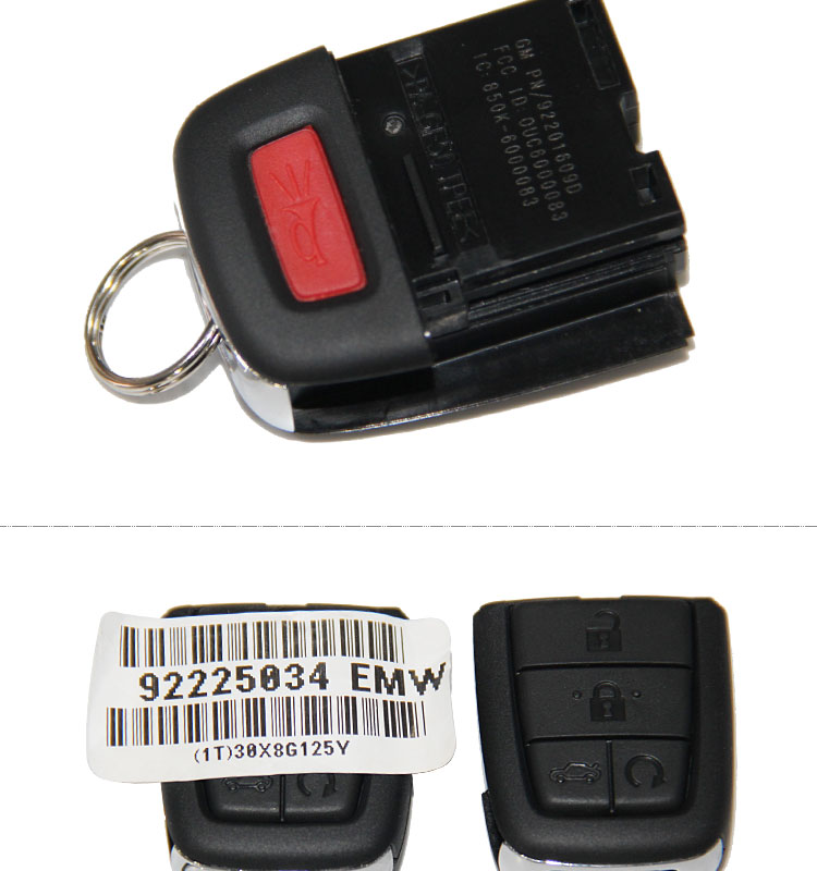 AK014036 Chevrolet  4+1 button Remote Key 315MHZ OUC6000083 