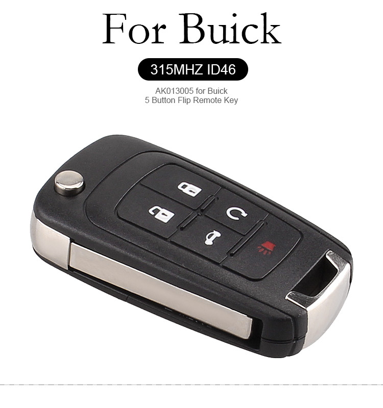 AK013005 Buick 5 Button Flip Remote Key 315MHZ