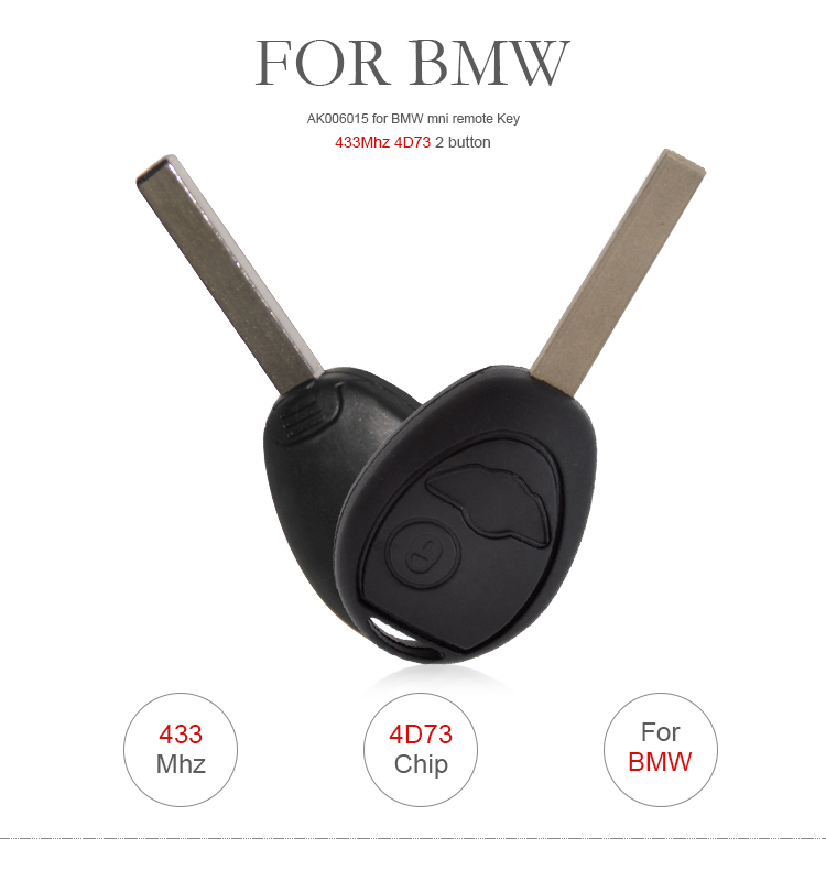 BMW Mini Remote Key 2 button  433MHz 4d73