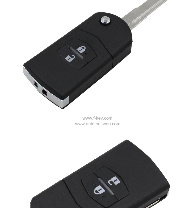 AK026011 Mazda M5 Flip Remote Key 2 Button 434MHZ 4D63 Mitsubishi system