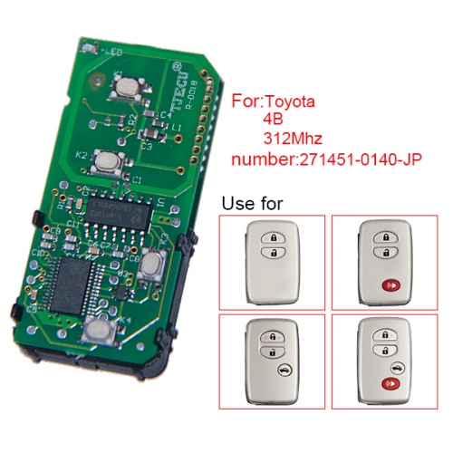 AK007080 Smart Card Board 4 Key 312 Frequency Number 271451-0140-JP for Toyota
