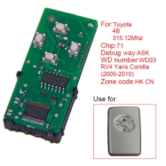 AK007081  for Toyota smart card board 4 buttons 315.12MHZ number 271451-0111-HK-CN