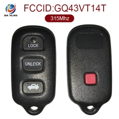 AK007006  for Toyota 3+1 Button Remote Set(USA) 315MHZ FCCID GQ43VT14T