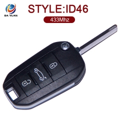 AK009001 for Peugeot 508 Flip Remote Key 3 Button 433MHz PCF7941
