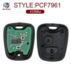 AK009008 for Peugeot 307 Remote Key 2 Button 433MHz ID46 PCF7961 Without Groove