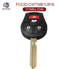 AK027015 for Nissan Sentra  2013-2014 Remote Key 3+1 Button 315MHz ID46 CWTWB1U816