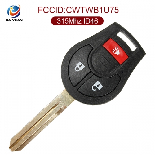 AK027014 for Nissan NV200 NV2500 NV350 Rogue Cube Remote Key 2+1 Button 315MHz ID46 CWTWB1U75