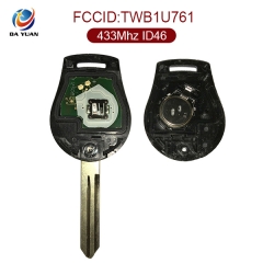 AK027020 for Nissan Micra K14 2010 Remote Key 2 Button 433MHz ID46 PCF7936 TWB1U761