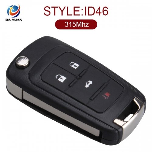 AK014006 for Chevrolet Cruze Flip Remote Key 3+1 Button 315MHz ID46