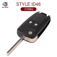 AK014004 for Chevrolet Aveo Cruze Orlando Uncut Flip Key 2 Button 315MHz ID46