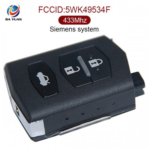 AK026001 for Mazda Remote Key 3 Button 433MHz Siemens system 5WK49534F