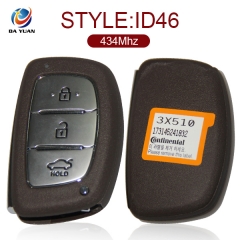 AK020001 2014  for Hyundai Verna 3 button smart remote key control 434mhz with ID46 chip