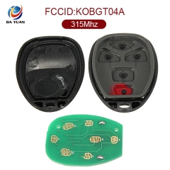 AK013011  for Buick 5 Button remote key 315MHZ GMC 22733524 FCC ID KOBGT04A