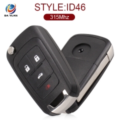 AK013001 for Buick 4 Button Flip Remote Key 315MHZ ID46 13504283 5912558