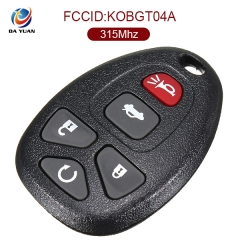 AK013011  for Buick 5 Button remote key 315MHZ GMC 22733524 FCC ID KOBGT04A