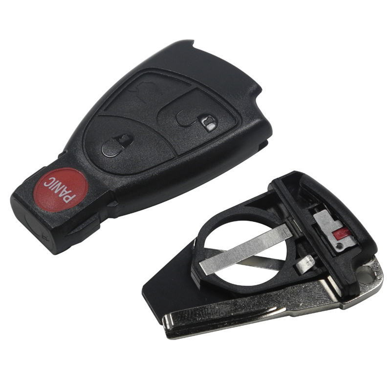 AS002011 3+1 buttons Remote Keyless Smart Key fob Case Shell With Battery Holder clip for Mercedes For Benz