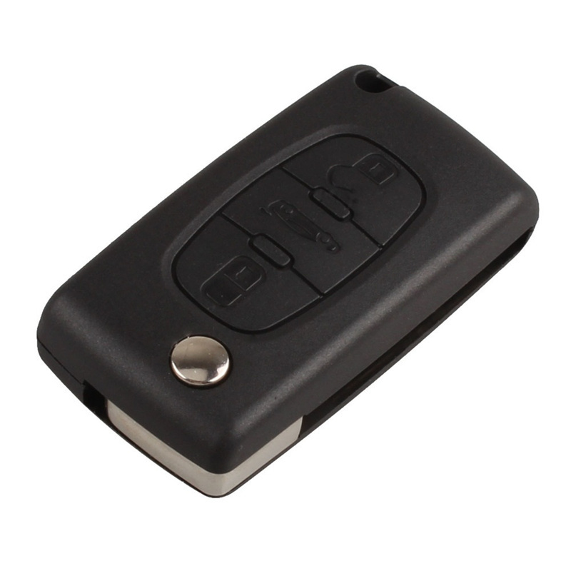 AS009030 0523 Peugeot 307 flip remote key shell 3 button HU83