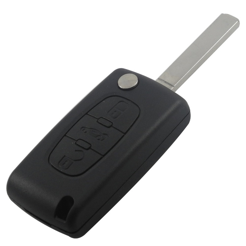 AS009029 0536 Peugeot 307 flip remote key shell 3 button  VA2