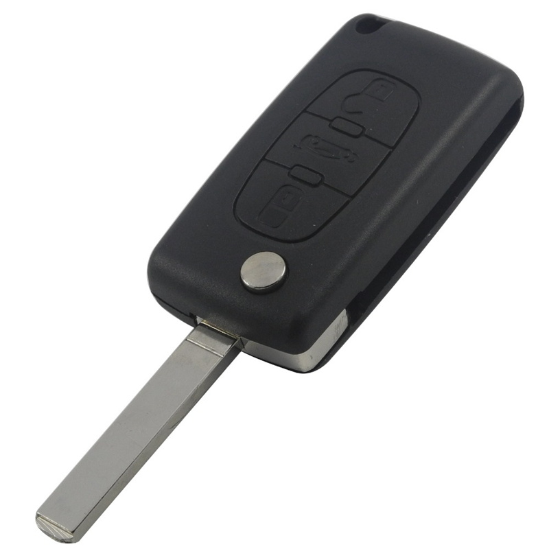 AS009029 0536 Peugeot 307 flip remote key shell 3 button  VA2