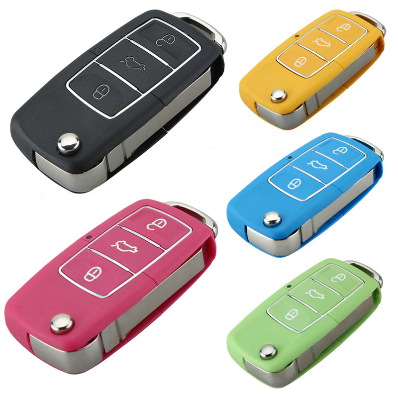 AS001026 3 Buttons Folding Car Remote Flip Key Shell Case For VW Volkswagen Golf