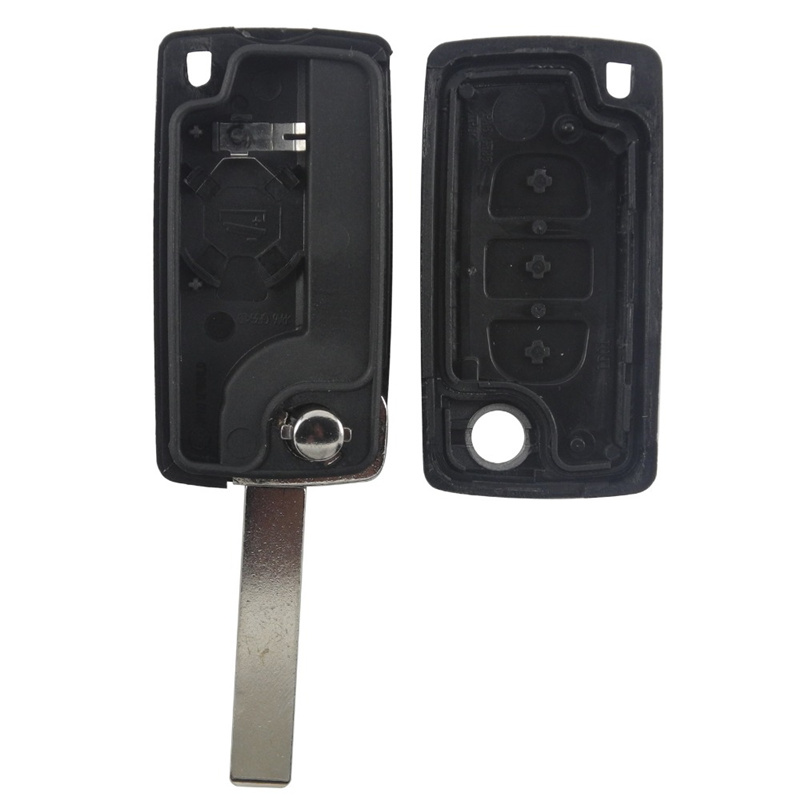 AS009015 0536 Peugeot Flip Remote Key Shell 3 button light HU83