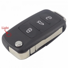 AS001022 3 Button Flip Fob Remote Folding Key Shell for VW Tiguan Golf