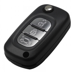 AS010014 3 Button Remote Flip Folding Key Shell Fob Case for Renault Duster Logan Fluence Clio