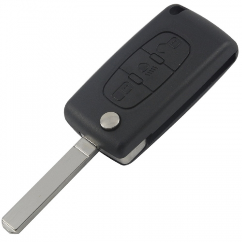 AS009006 0523 for Peugeot and Citroen flip remote key shell 3 button (Light button) VA2