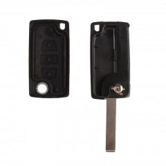 AS009030 0523 for Peugeot 307 flip remote key shell 3 button HU83