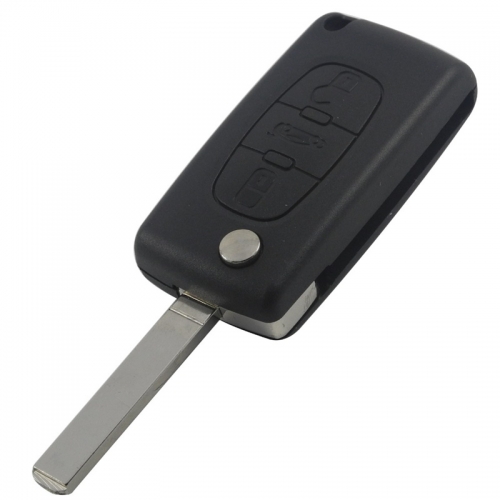 AS009029 0536 for Peugeot 307 flip remote key shell 3 button  VA2