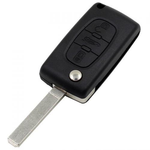 AS009031  for 0523 Peugeot 307 flip remote key shell 3 button VA2