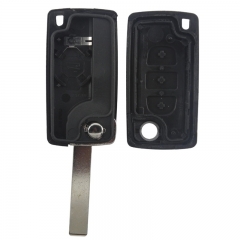 AS009015 0536 for Peugeot Flip Remote Key Shell 3 button light HU83